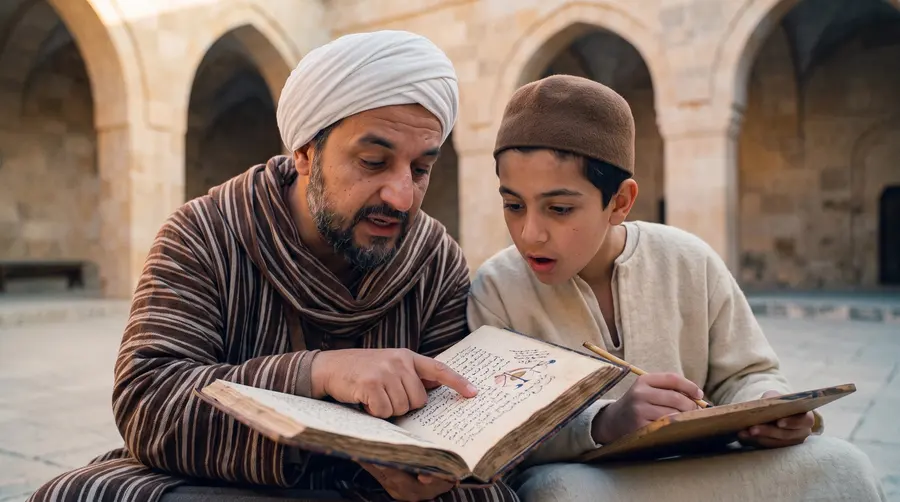A master and a student over a book
